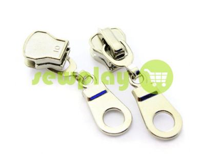 Slider Pear for metal zipper type 10 nickel sku 333