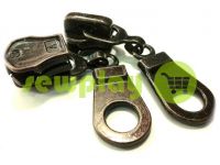 Slider Pear for metal zipper type 8 antique