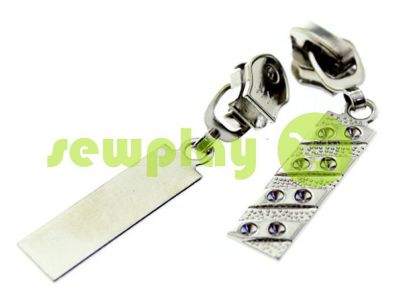 Slider PoolDiamant for spiral zipper type 5 nickel sku 339