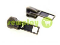 Slider SQUARE for metal zipper type 5 antique sku 340