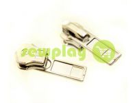 Slider SQUARE for metal zipper type 5 nickel sku 341