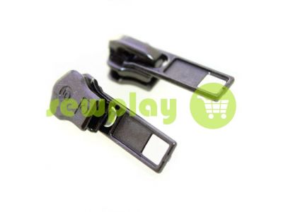 Slider SQUARE for metal zipper type 5 black nickel sku 342