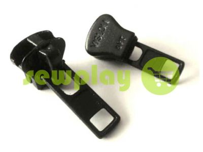 Slider SQUARE for tractor zipper type 8 black sku 345