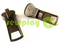 Slider SQUARE for tractor zipper type 10 black nickel