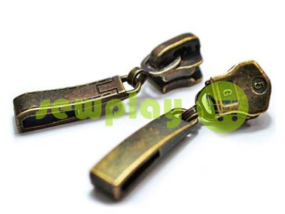 Slider Stitch for metal zipper type 5 antique sku 389