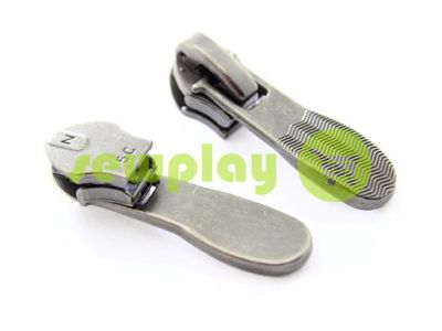 Slider shoe Relief for spiral zipper type 5 black nickel sku 403