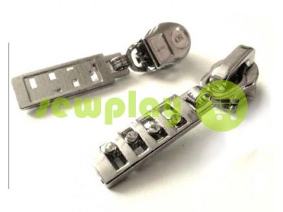 Slider with diamant for spiral zipper type 5 nickel sku 421