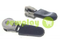 Slider with plastic puller for spiral zipper type 5 black nickel