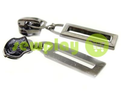 Slider Frame for spiral zipper type 7 black nickel sku 458