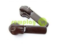 Slider Baryshevka 22 for spiral zipper type 6 type 7 brown sku 460