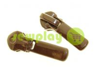 Slider Baryshevka 22 for spiral zipper type 6 type 7 brown