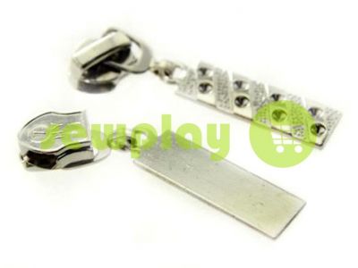 Slider PoolDiamant for spiral zipper type 7 nickel sku 467