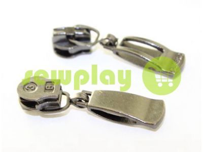 Slider Classic Spiral zipper type 3 Dark Nickel sku 500