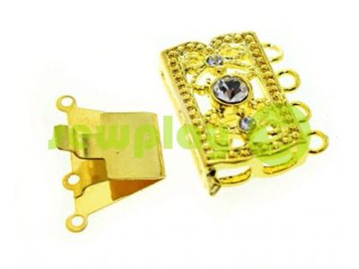 Clasp for beads with stones 3 12mm * 20mm gold sku 527