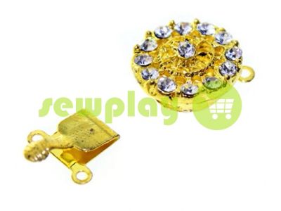 Clasp for beads with 14 stones d = 16mm gold sku 528