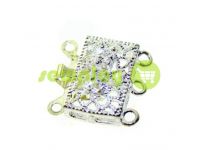 Clasp for beads with stones 3 11mm * 16mm nickel sku 530