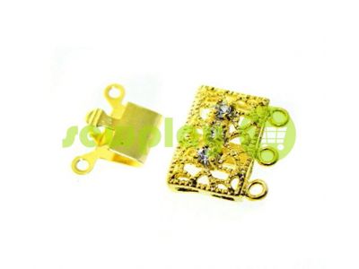 Clasp for beads with stones 3 11mm * 16mm gold sku 531