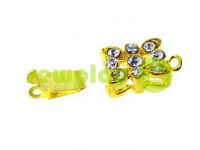 Clasp for necklace Flower with 9 stones 10mm * 12mm gold sku 532