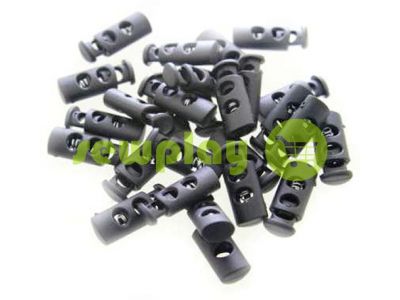 Fixator for cord d = 5mm plastic two-hole 9mm * 21mm black, 10 pcs sku 611