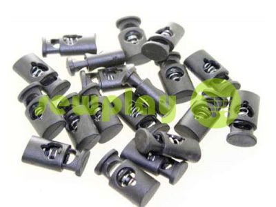 Fixator for cord d = 6mm plastic single hole 11mm * 20mm black, 10 pcs sku 612