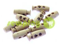 Fixator for cord d = 4mm plastic two-hole 9mm * 21mm beige, 10 pcs sku 613