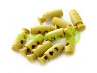 Fixator for cord d = 4mm plastic two-hole 9mm * 21mm mustard, 10 pcs