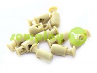 Fixator for cord d = 4mm plastic single hole 8mm * 18mm milk, 10 pcs sku 617