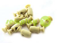 Fixator for cord d = 4mm plastic single hole 8mm * 18mm milk, 10 pcs sku 617