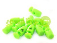 Fixator for cord d = 4mm plastic single hole 8mm * 18mm green, 10 pcs sku 618