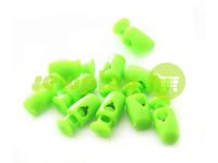 Fixator for cord d = 4mm plastic single hole 8mm * 18mm green, 10 pcs