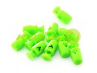 Fixator for cord d = 4mm plastic single hole 8mm * 18mm green, 10 pcs sku 618