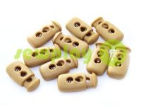 Fixator for cord d = 4mm plastic two-hole 12mm * 23mm beige, 10 pcs sku 620