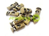 Fixator for cord d = 5mm plastic single hole 10mm * 22mm antique, 10 pcs