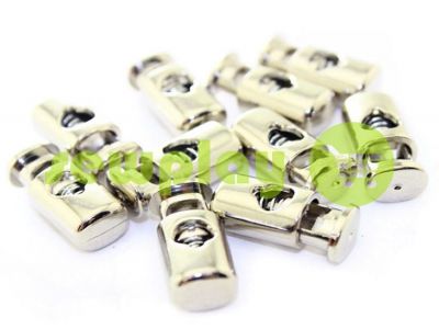 Fixator for cord d = 5mm plastic single hole 10mm * 22mm nickel, 10 pcs sku 624