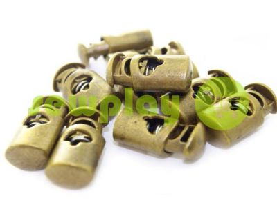 Fixator for cord d = 6mm plastic single hole 12mm * 23mm antique, 10 pcs sku 626