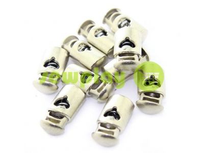 Fixator for cord d = 8mm plastic single hole 15mm * 30mm nickel, 10 pcs sku 629