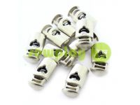 Fixator for cord d = 8mm plastic single hole 15mm * 30mm nickel, 10 pcs sku 629