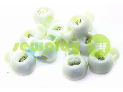 Fixator for cord d = 8mm round single hole 17mm * 22mm white, 10 pcs sku 632