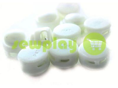 Fixator for cord d = 5mm round two holes 12mm * 17mm white, 10 pcs sku 634