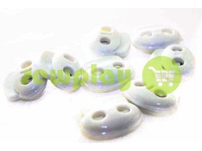 Fixator for cord d = 6 mm elips two-hole 21mm * 24mm white, 10 pcs sku 635