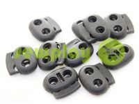 Fixator for cord d = 6 mm elips two-hole 21mm * 24mm black, 10 pcs sku 637