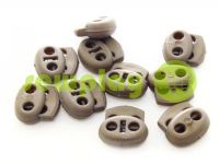 Fixator for cord d = 4 mm elips two-hole 16mm * 16mm beige, 10 pcs sku 643