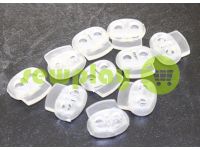 Fixator for cord d = 6 mm elips two-hole 21mm * 24mm clear, 10 pcs sku 644