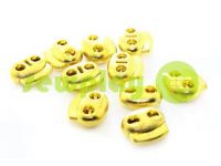 Fixator for cord d = 5mm elips two-hole 18mm * 20mm gold, 10 pcs sku 646