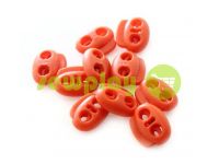 Fixator for cord d = 5mm elips two-hole 18mm * 20mm red, 10 pcs sku 647