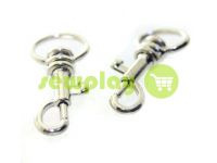 Metal Carabiner for keys under the braid 13mm nickel 13 mm * 33 mm