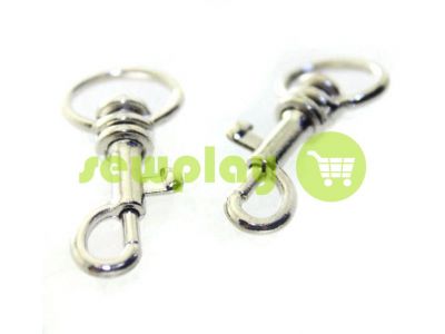 Metal Carabiner for keys under the braid 13mm nickel 13 mm * 33 mm sku 737