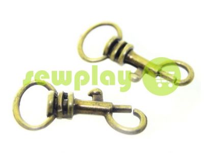 Metal Carabiner for keys under the braid 13mm antique 13 mm * 33 mm sku 738