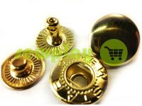 Button NEWstar-Alfa №54 smooth 12,5 mm gold Turkey, 72 pcs