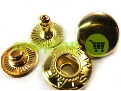 Button NEWstar-Alfa №54 smooth 12,5 mm gold Turkey, 72 pcs sku 776